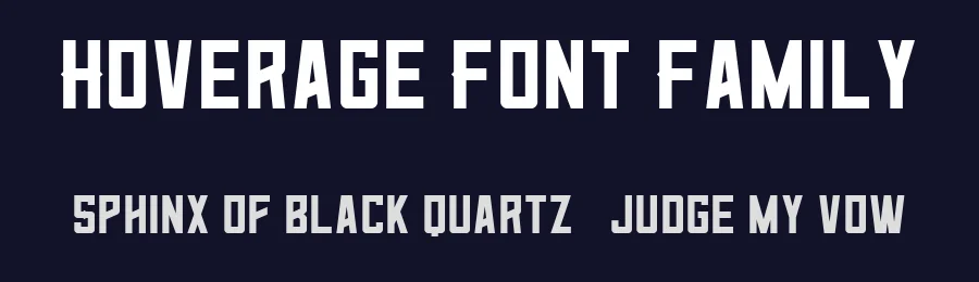 Hoverage Font Family by Hamilton — Display Font — thumbnail 2