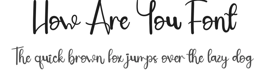 How Are You Font by andikastudio — Script Handwritten Font