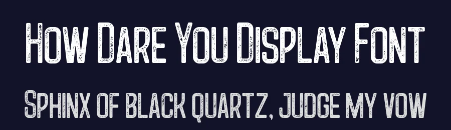 How Dare You Display Font by Type Factory — Display Font — thumbnail 2
