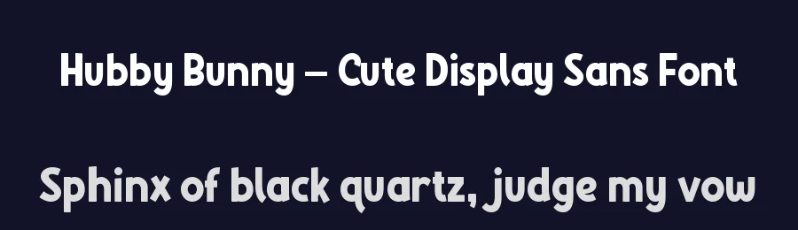 Hubby Bunny – Cute Display Sans Font by Almarkha Type — Decorative Font — thumbnail 2