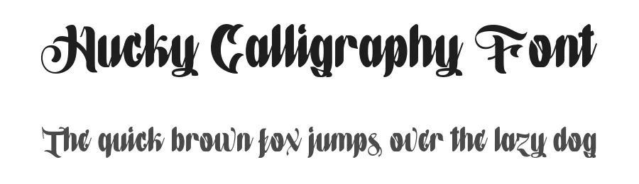 Hucky Calligraphy Font by Baliniz — Script Handwritten Font