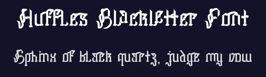 Huffles Blackletter Font by Dhabee — Blackletter Font — thumbnail 2