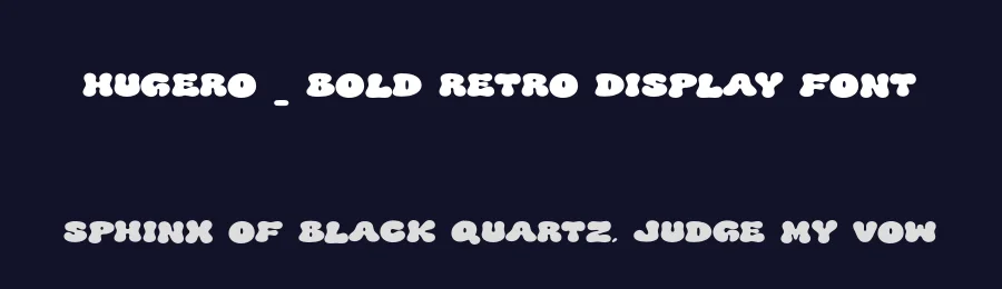 HUGERO — Bold Retro Display Font by vultype — Display Font — thumbnail 2