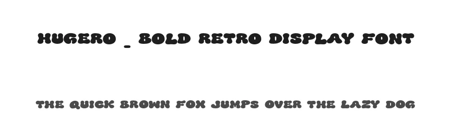 HUGERO — Bold Retro Display Font by vultype — Display Font
