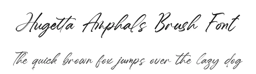 Hugetta Amphals Brush Font by letterenastudios — Script Handwritten Font
