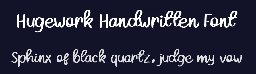 Hugework Handwritten Font by andikastudio — Script Handwritten Font — thumbnail 2
