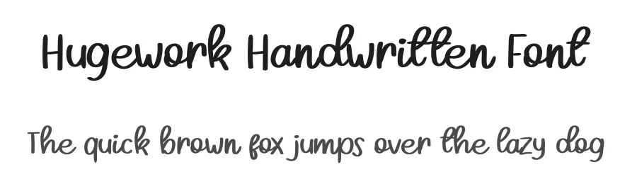 Hugework Handwritten Font by andikastudio — Script Handwritten Font