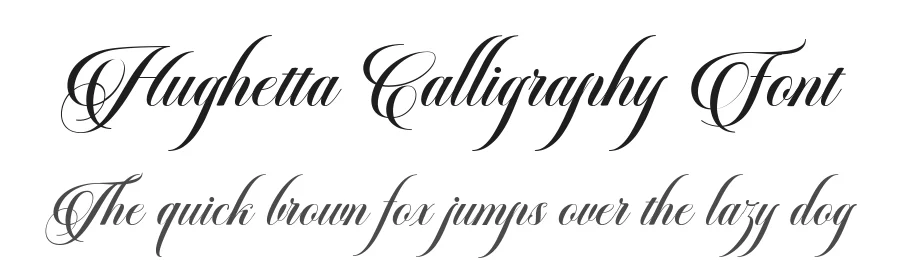 Hughetta Calligraphy Font by Has Rizal — Script Handwritten Font
