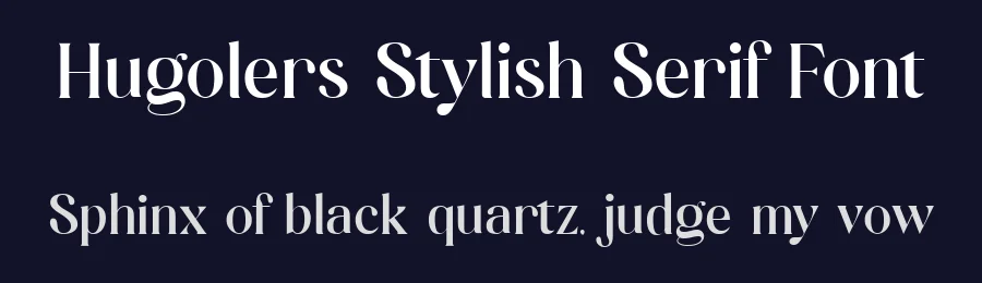 Hugolers Stylish Serif Font by Moovied Co. — Sans Serif Font — thumbnail 2