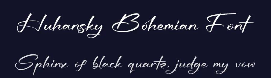 Huhansky Bohemian Font by glorytype — Script Handwritten Font — thumbnail 2