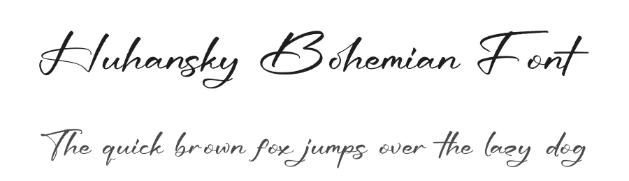 Huhansky Bohemian Font by glorytype — Script Handwritten Font