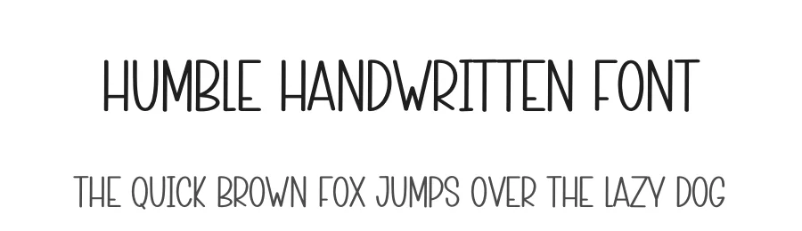 Humble Handwritten Font by andikastudio β Display Font