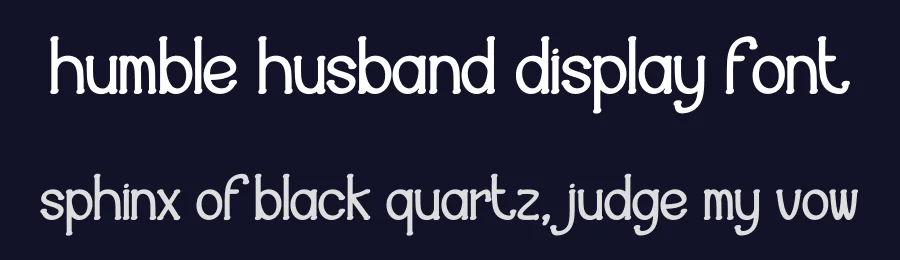 Humble Husband Display Font by creativeletter — Display Font — thumbnail 2