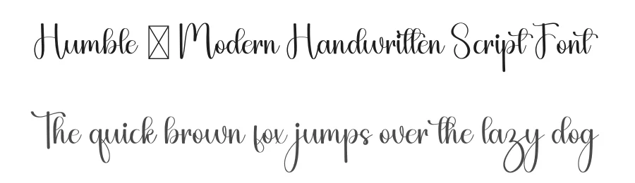 Humble – Modern Handwritten Script Font by freshtypeink — Script Handwritten Font
