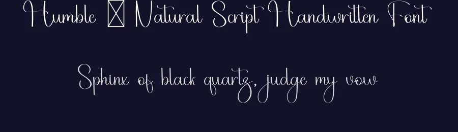 Humble – Natural Script Handwritten Font by freshtypeink — Script Handwritten Font — thumbnail 2