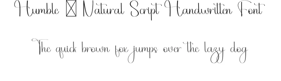 Humble – Natural Script Handwritten Font by freshtypeink — Script Handwritten Font