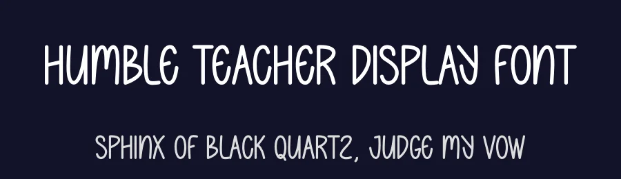 Humble Teacher Display Font by andikastudio — Display Font — thumbnail 2