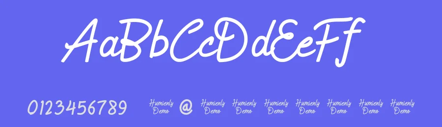 Humienly Script Font by Java pep — Script Handwritten Font — thumbnail 3