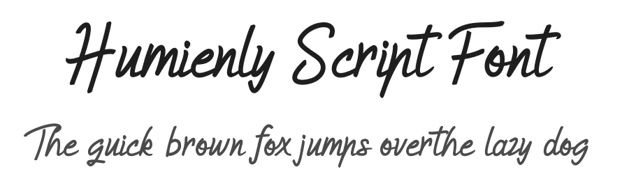 Humienly Script Font by Java pep β Script Handwritten Font