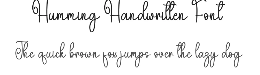 Humming Handwritten Font by andikastudio — Script Handwritten Font