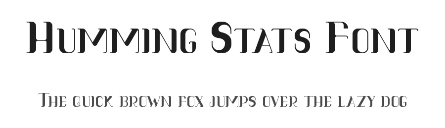 Humming Stats Font by imamfathoni0 — Display Font