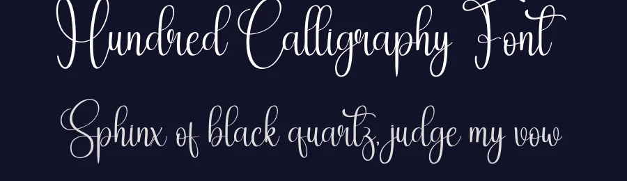 Hundred Calligraphy Font by creativeletter — Script Handwritten Font — thumbnail 2