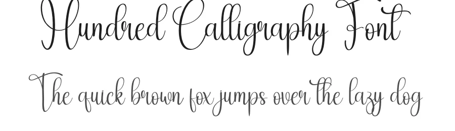 Hundred Calligraphy Font by creativeletter — Script Handwritten Font
