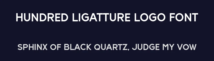 Hundred Ligatture Logo Font by Patria Ari Typestudio — Sans Serif Font — thumbnail 2