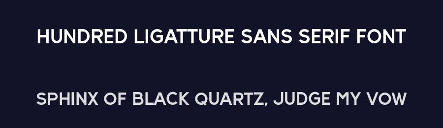 Hundred Ligatture Sans Serif Font by Patria Ari Typestudio — Sans Serif Font — thumbnail 2
