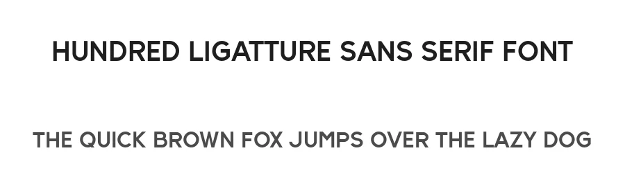 Hundred Ligatture Sans Serif Font by Patria Ari Typestudio — Sans Serif Font