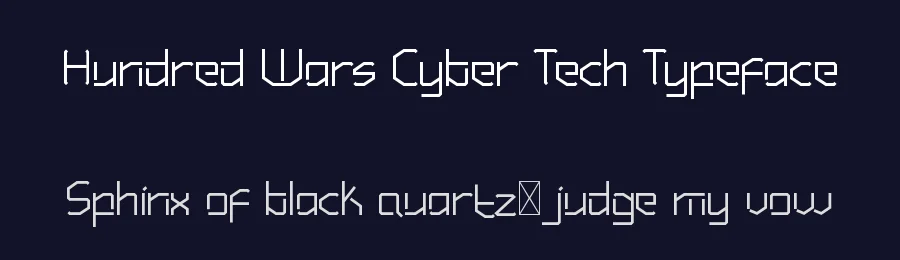 Hundred Wars Cyber Tech Typeface by jetsmax — Sans Serif Font — thumbnail 2