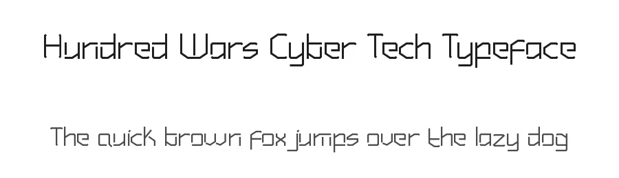 Hundred Wars Cyber Tech Typeface by jetsmax — Sans Serif Font