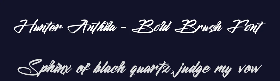 Hunter Anthila – Bold Brush Font by stylishtype.co — Script Handwritten Font — thumbnail 2