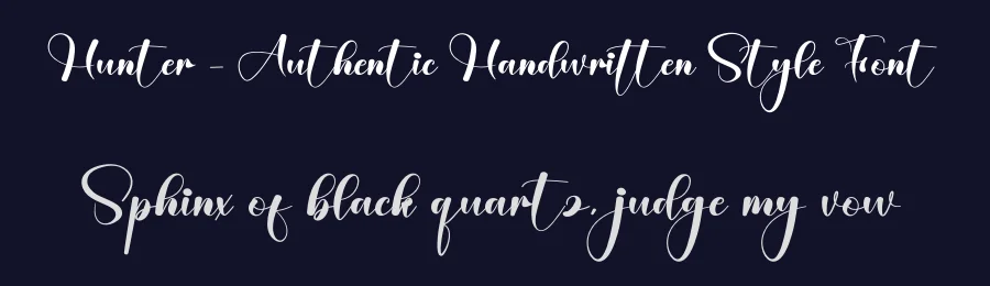 Hunter – Authentic Handwritten Style Font by creativeletter — Script Handwritten Font — thumbnail 2