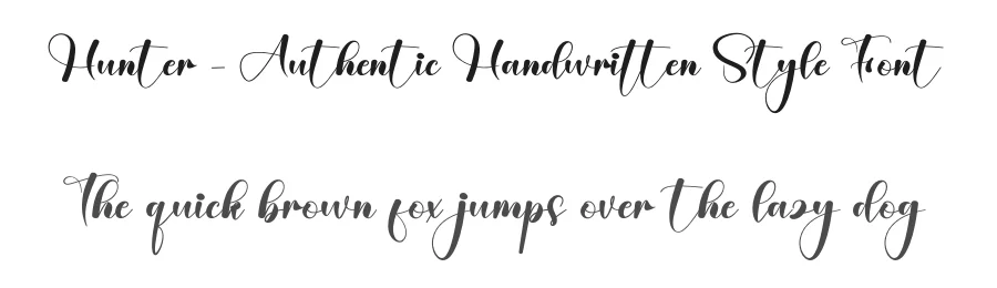Hunter – Authentic Handwritten Style Font by creativeletter — Script Handwritten Font