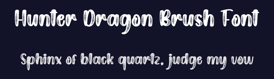 Hunter Dragon Brush Font by creativeletter — Display Font — thumbnail 2