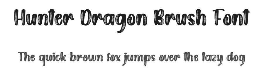 Hunter Dragon Brush Font by creativeletter โ Display Font