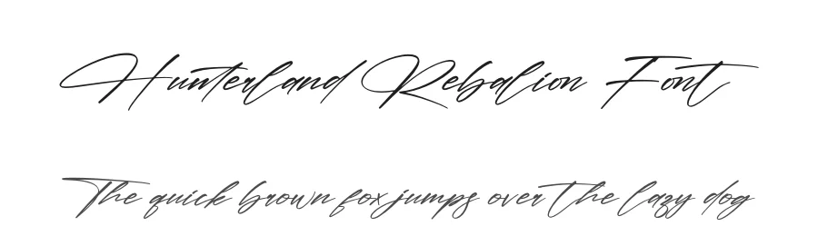 Hunterland Rebalion Font by letternity — Script Handwritten Font