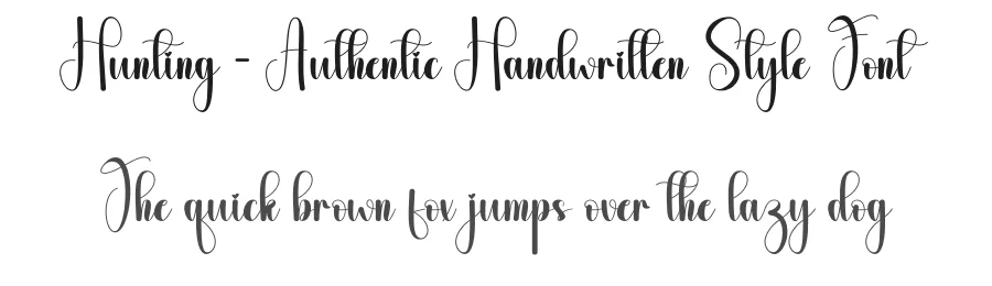 Hunting – Authentic Handwritten Style Font by andikastudio — Script Handwritten Font