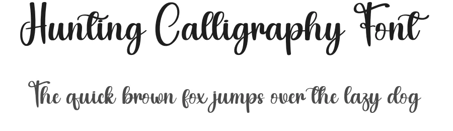 Hunting Calligraphy Font by creativeletter — Script Handwritten Font