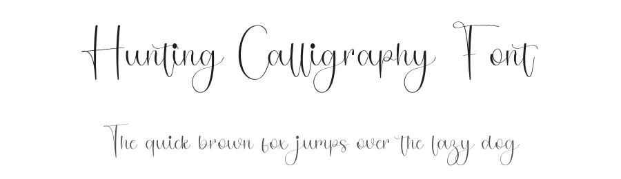 Hunting Calligraphy Font by freshtypeink — Script Handwritten Font