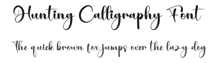 Hunting Calligraphy Font by creativeletter — Script Handwritten Font