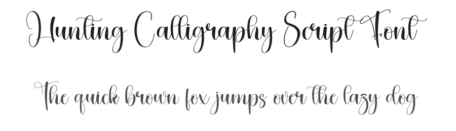 Hunting Calligraphy Script Font by creativeletter — Script Handwritten Font