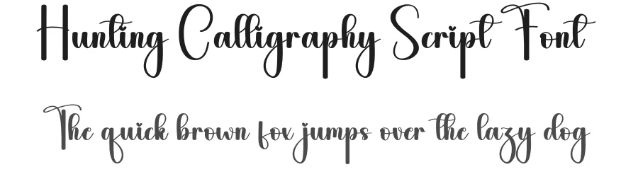 Hunting Calligraphy Script Font by andikastudio — Script Handwritten Font