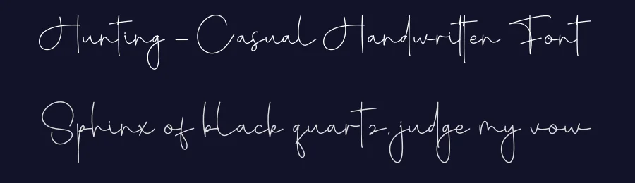 Hunting – Casual Handwritten Font by creativeletter — Script Handwritten Font — thumbnail 2
