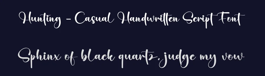 Hunting – Casual Handwritten Script Font by creativeletter — Script Handwritten Font — thumbnail 2