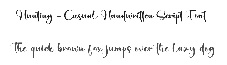 Hunting – Casual Handwritten Script Font by creativeletter — Script Handwritten Font