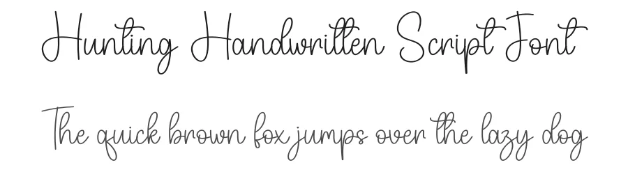 Hunting Handwritten Script Font by creativeletter — Script Handwritten Font