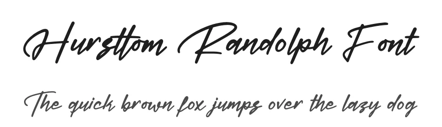 Hursttom Randolph Font by glorytype — Script Handwritten Font
