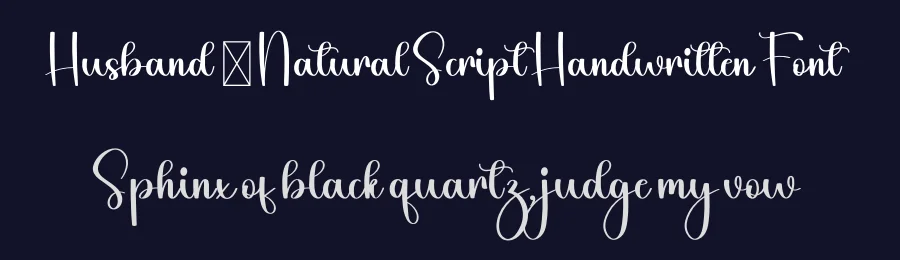 Husband – Natural Script Handwritten Font by freshtypeink — Script Handwritten Font — thumbnail 2